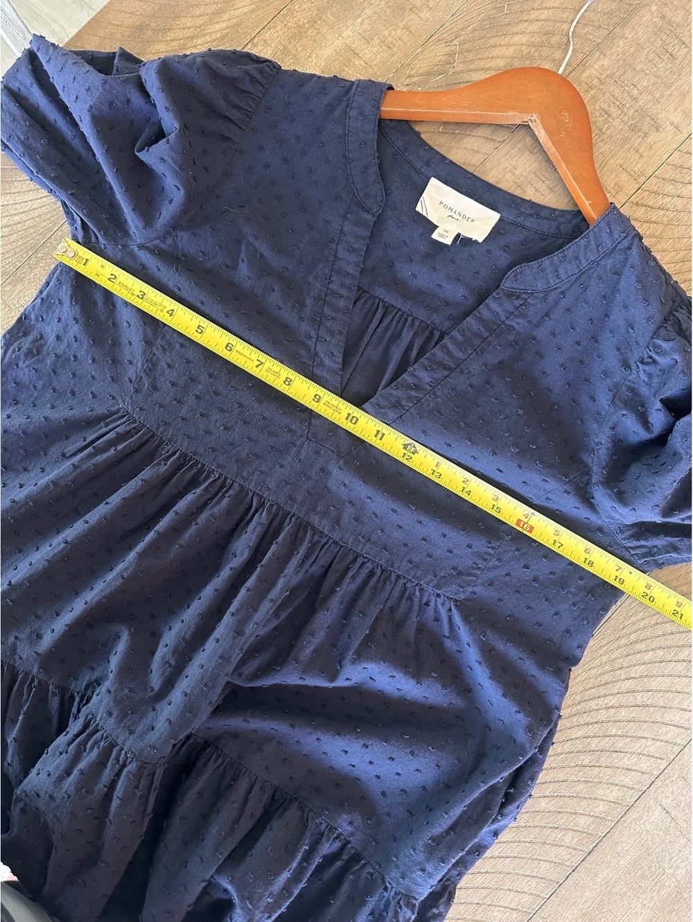 Pomander Place Tuckernuck Navy Swiss Dot Kenzo Mini Dress Women’s Medium - Picture 9 of 15